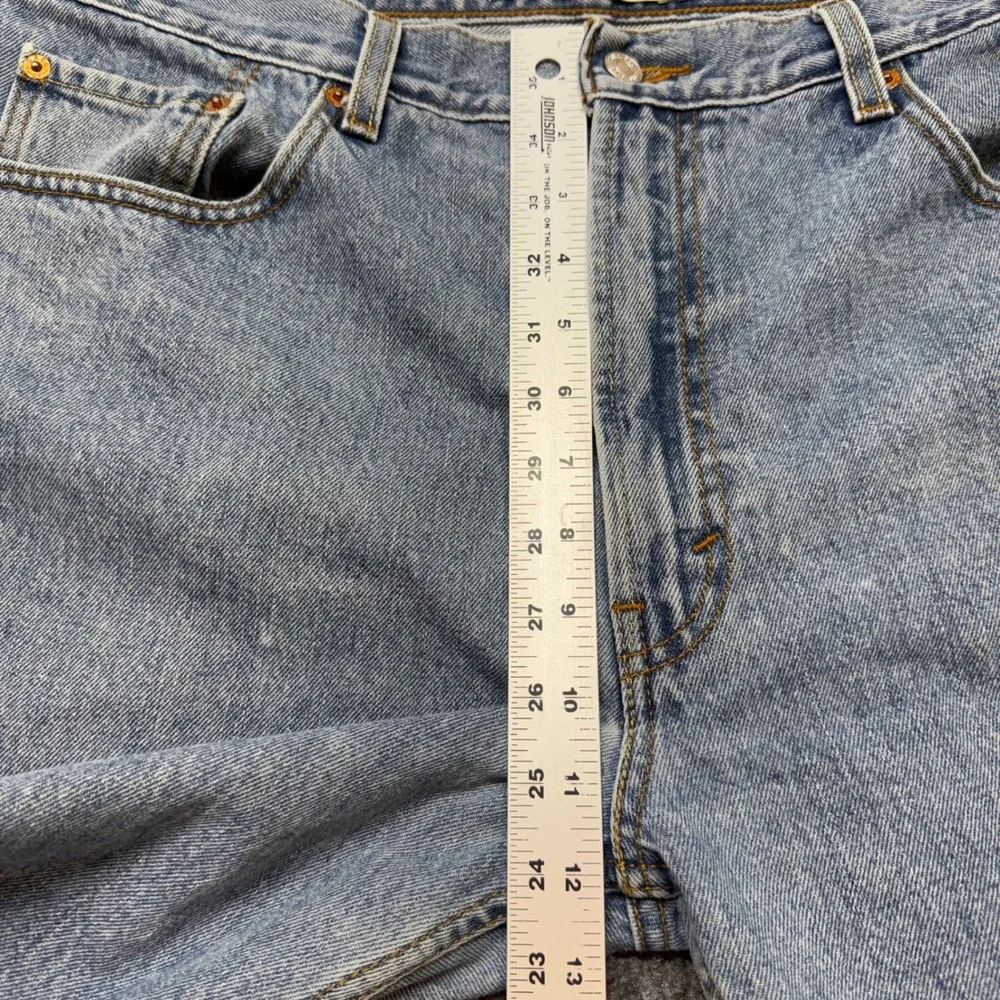 Levi's 505 38x30 Regular‎ Fit Straight Leg Jeans Light Wash Classic Denim